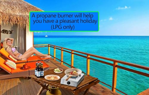 Image of Horynar Propane Stove Single Burner Propane Stove 1 Burner 12,000 BTU Auto Ignition Gas Stove with CSA Hose for Outdoor Cooking,Emergency