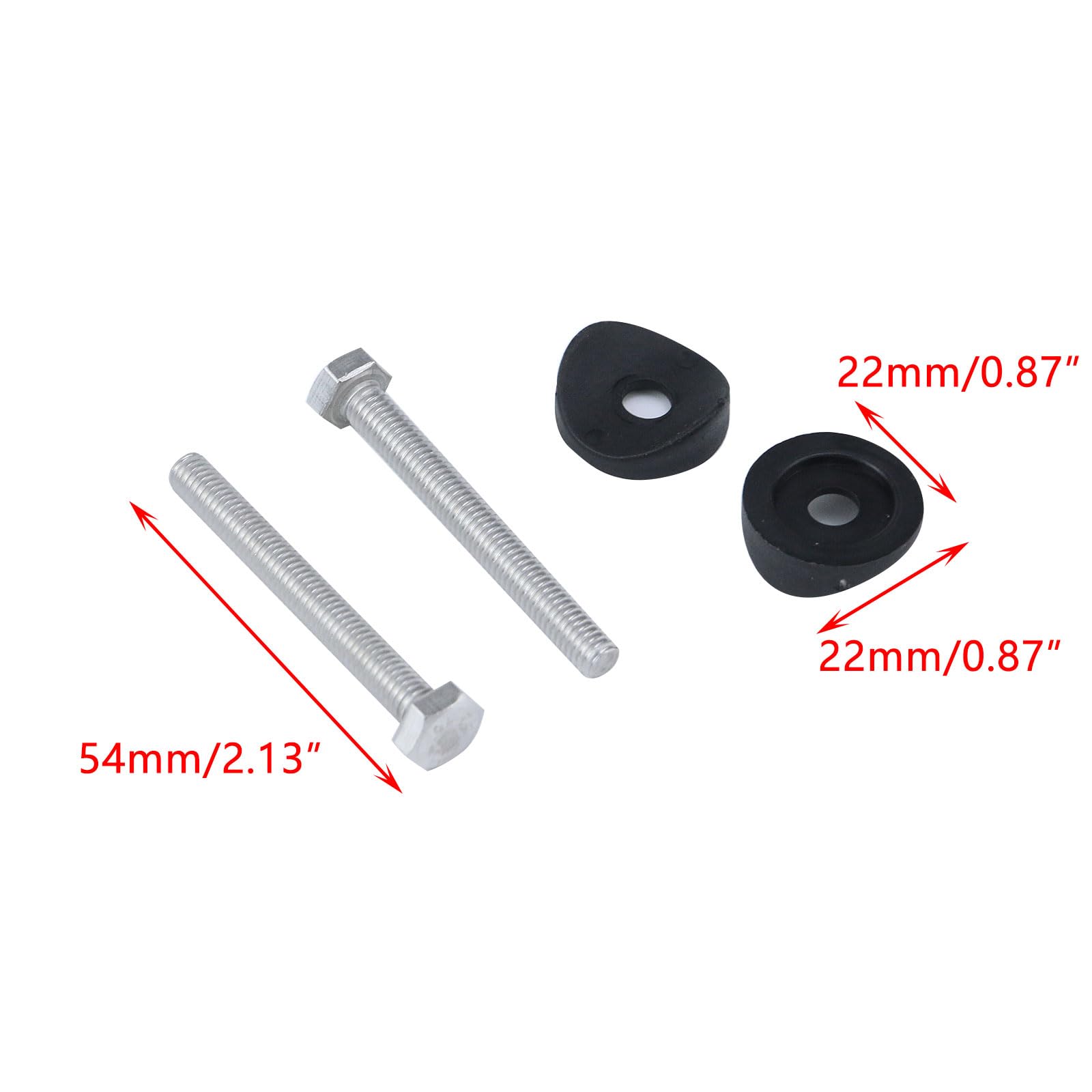 Crapyt 6 PCS Adjustment Bolts Drive Walker Replacement Parts 1.81"×0.79" Black Replacement Parts for Walkers Star Knobs - Image 4