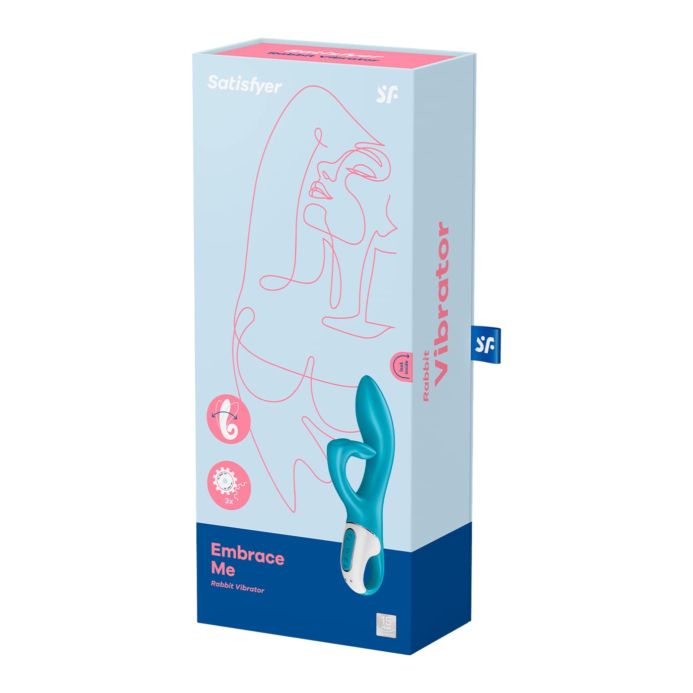 Satisfyer Embrace Me Vibrador Conejito | 2 Motores Potentes y Flexibles | Consolador Ergonómico Estimulador de Clítoris | Recargable y Resistente al Agua (IPX7) | Juguetes Sexuales para Mujer