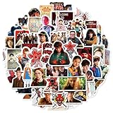 50Pcs Stranger Movie Things Season 5 Sticker for Kids, Cool Movie Waterproof Vinyl Stickers for Adult Teen Girl Student Water Bottle Laptop Phone Computer Guitar Notebook Skateboard Travel Case Helmet