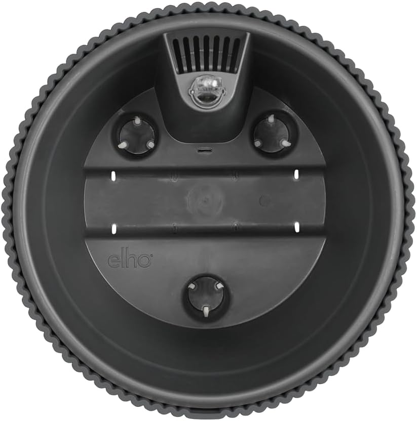 elho All-in-1 Vibes Round 25 + Swi 24 - Flower Pot for Indoor Use - 100% Recycled Plastic - Diameter 25 cm - Black/Anthracite