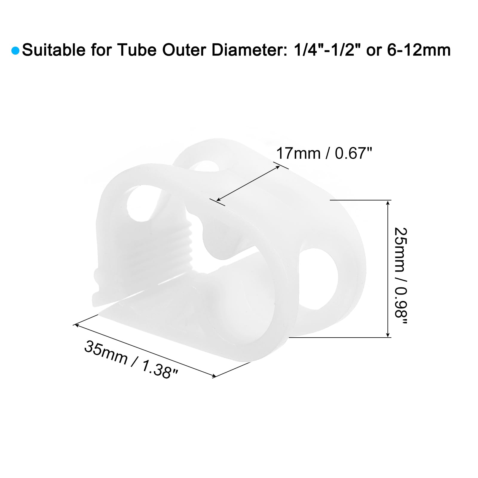 sourcing map Pince De Serrage Pour Tuyau En Plastique 5 Pcs Diamètre Extérieur Du Tube Réglable De 1/4" à 1/2" Pince Serrage De Tuyau De Contrôle De Débit De Valve De Pincement Laboratoire