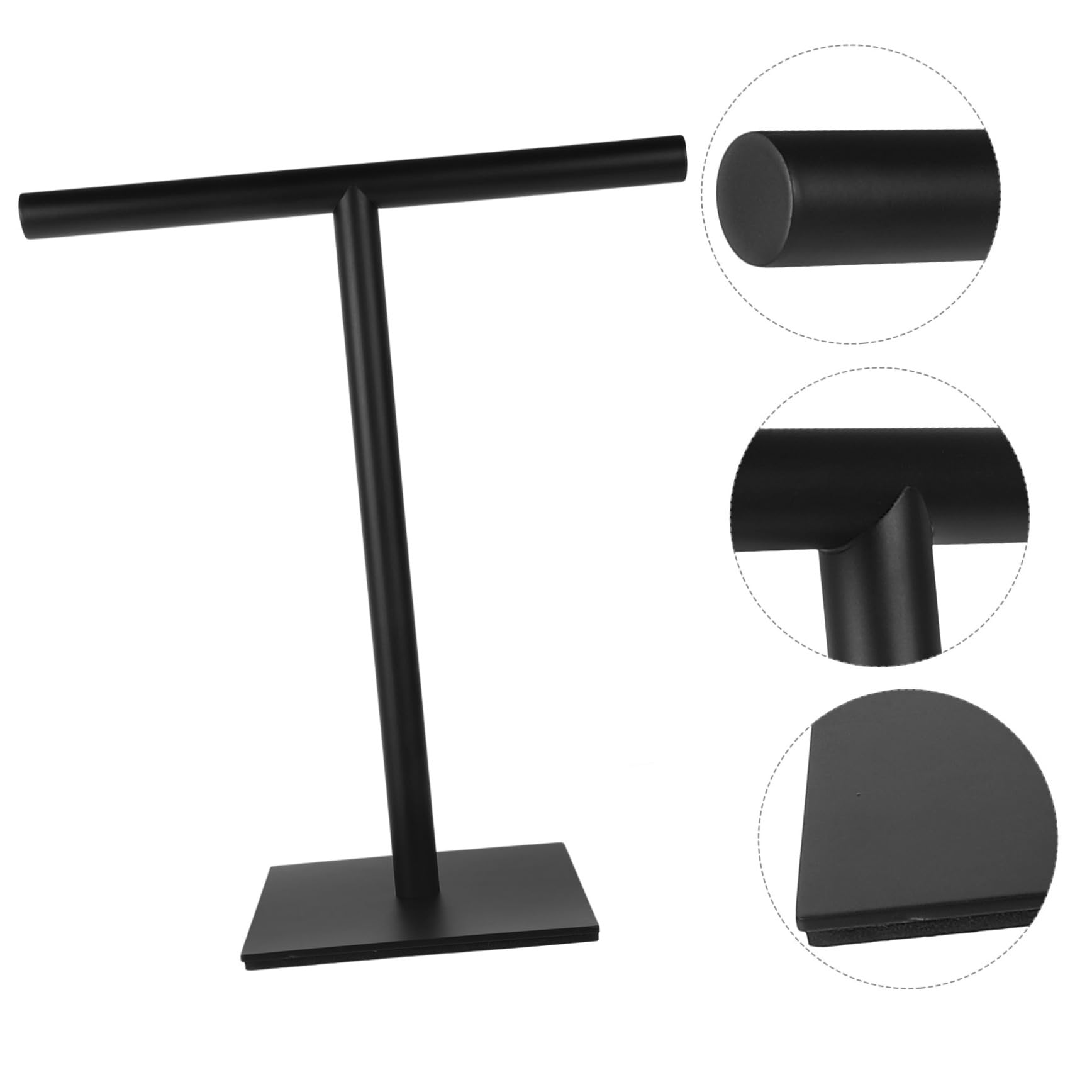 Toallero de acero inoxidable, soporte vertical en forma de T, base estable para encimera de baño, diseño que ahorra espacio y material resistente al óxido