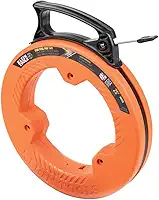Passa fio Klein Tools 56335, 7,6 m x 1/4 de polegada, laranja/preto