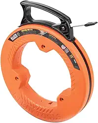 Passa fio Klein Tools 56335, 7,6 m x 1/4 de polegada, laranja/preto