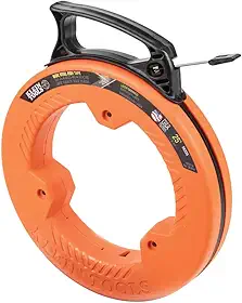 Passa fio Klein Tools 56335, 7,6 m x 1/4 de polegada, laranja/preto