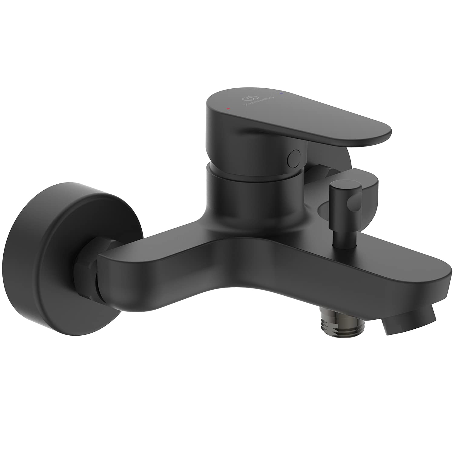 Ideal Standard BC500XG Cerafine O Badearmatur zur Wandmontage – Einhebel-Badearmatur Aufputz DN 15 Ausladung 155 mm in Silk Black (Schwarz matt)
