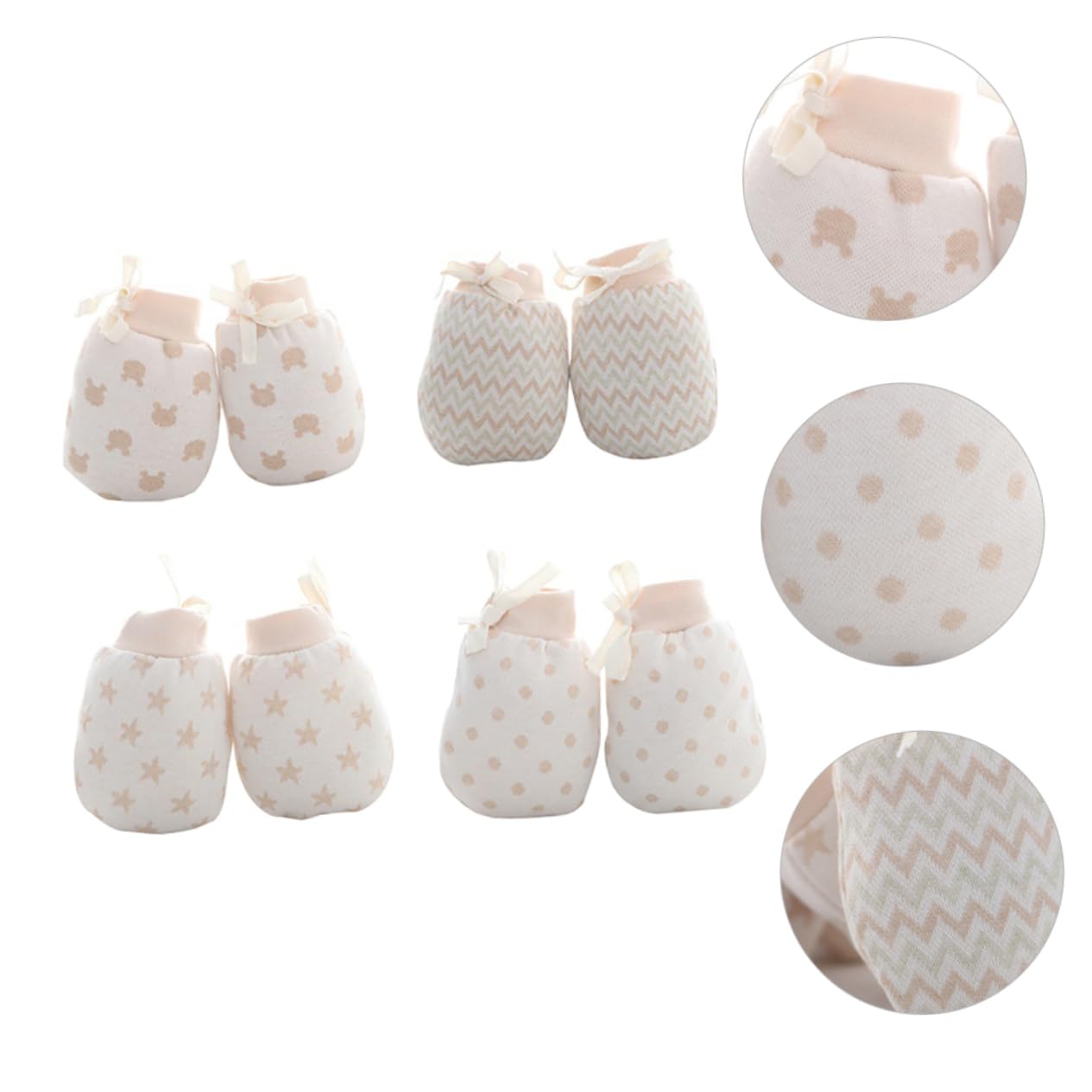 Didiseaon Soft Newborn Gloves Winter Warm Mittens No Scratch Gentle Elastic Wrist for Babies