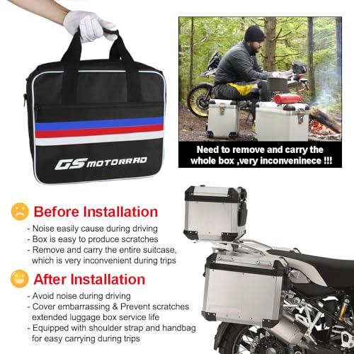 MYIADV Bolsa Interna de Bagagem de Motocicleta Expansível Alforje para BMW R1200GS R1250GS ADV LC 20