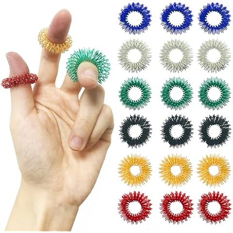 Cuackamily 18 PCS Acupressure Rings Set Cover