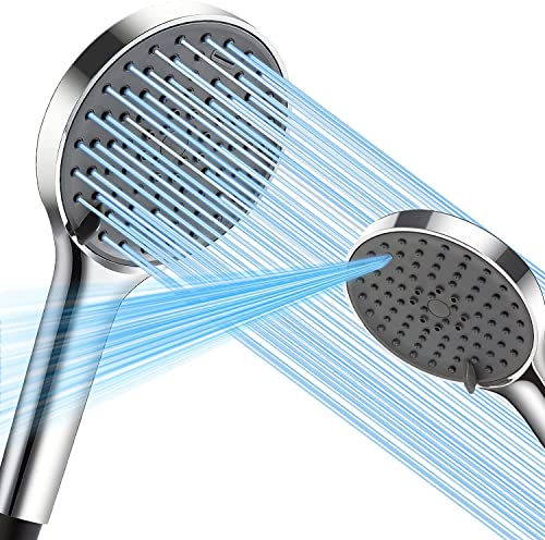Aorpdd - Cabeza de ducha de alta presión con 4 modos de pulverización, cabezal de ducha universal de mano, 13 cm, cromado Cover