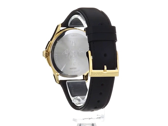 Amazon.com: Gucci Swiss Quartz Gold-Tone and Leather Dress Black  