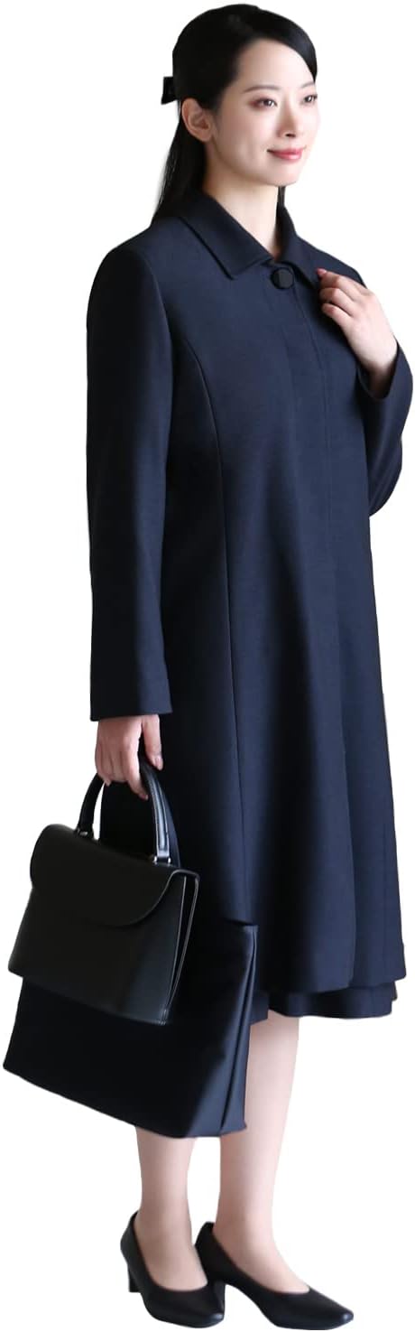 [ニナーズ] コート レディース 冬 秋冬 ロング 大きいサイズ 紺 母親 お受験 入学式 卒業式 FC-0089