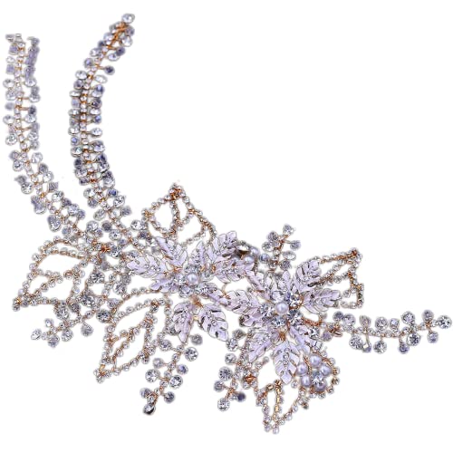 Alloy Flower Bridal Headdress hecho a mano para novias sofisticadas