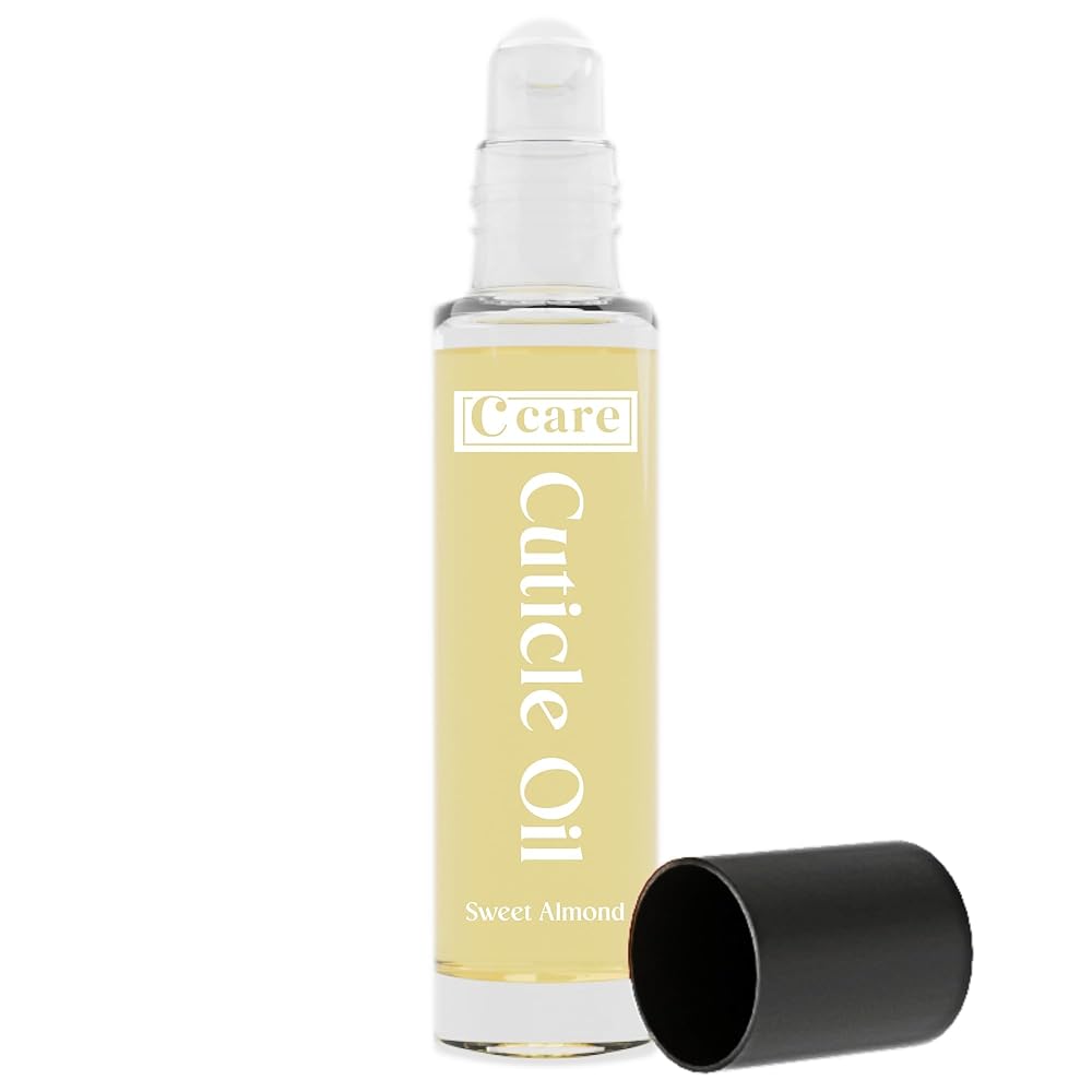 C CARE Sweet Almond Roll-On Cuticle Oil | Natural Revitalizing Hydrating Nail Oil For Repaired Cuticles Overnight | Remedy For Damaged Skin And Thin Nails | Paraben Cruelty Free Formula | 10ml