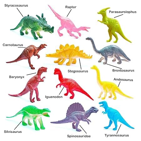 Image of Realistic Dragon Dinosaur Animals Figures Playset|12PCS Dino Animal Action Figurine for Kids Girls and Boys|Prehistoric Safari Dino Toyset Learning & Education Item Birthday Gift for Children