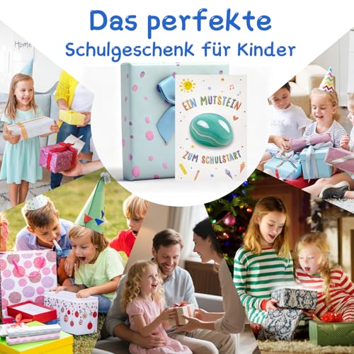 LinkLuck Glückssteine für Kinder,Mutstein,Kindergeburtstag Mitgebsel, Give Away für Einschulung,Taufe, Kommunion, Gastgeschenk,Hochzeit oder Wichtelgeschenk