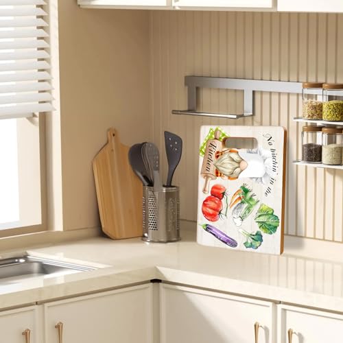 Tabla de cortar de bambú ecológica Ptrin con mango integrado y superficie lisa, 30.48 cm x 19.5 cm x 1.19 cm miniatura 5