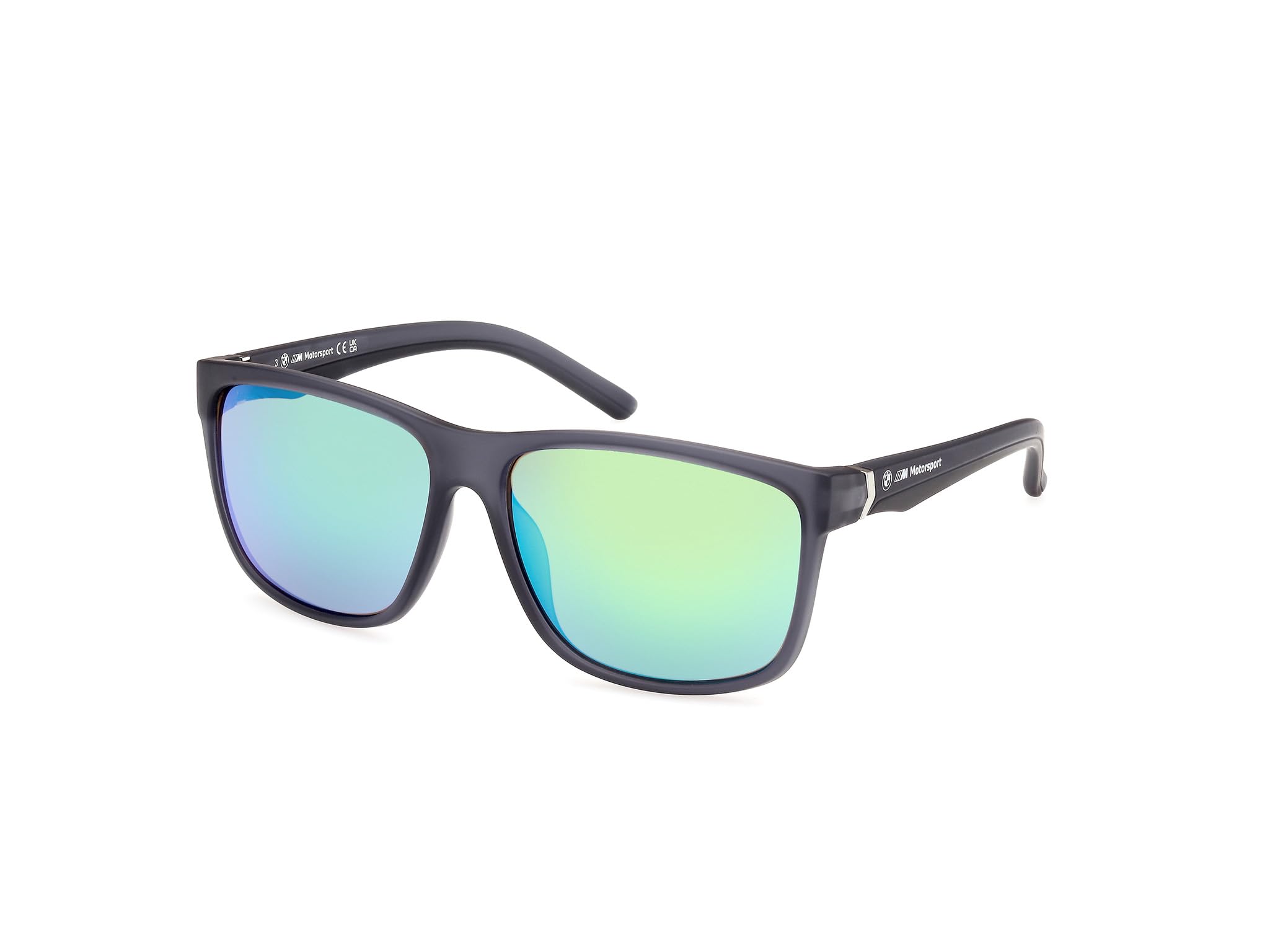BMW M Motorsport BS0042 Gafas De Sol Hombre, Gafas De Sol Ligeras, Forma Lente Navigator, Lentes Humo Polarizado, Negro Opaco