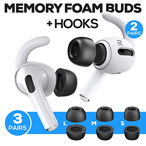 Proof Labs Memory Foam Tips and Ear Hooks Accessories for AirPods Pro