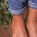 Gold Ankle Bracelets for Women, Sideways Letter Engraved 14K Gold Plated Dainty Chain Initial Anklets Minimalist Personalized Beach Jewelry - Image 2