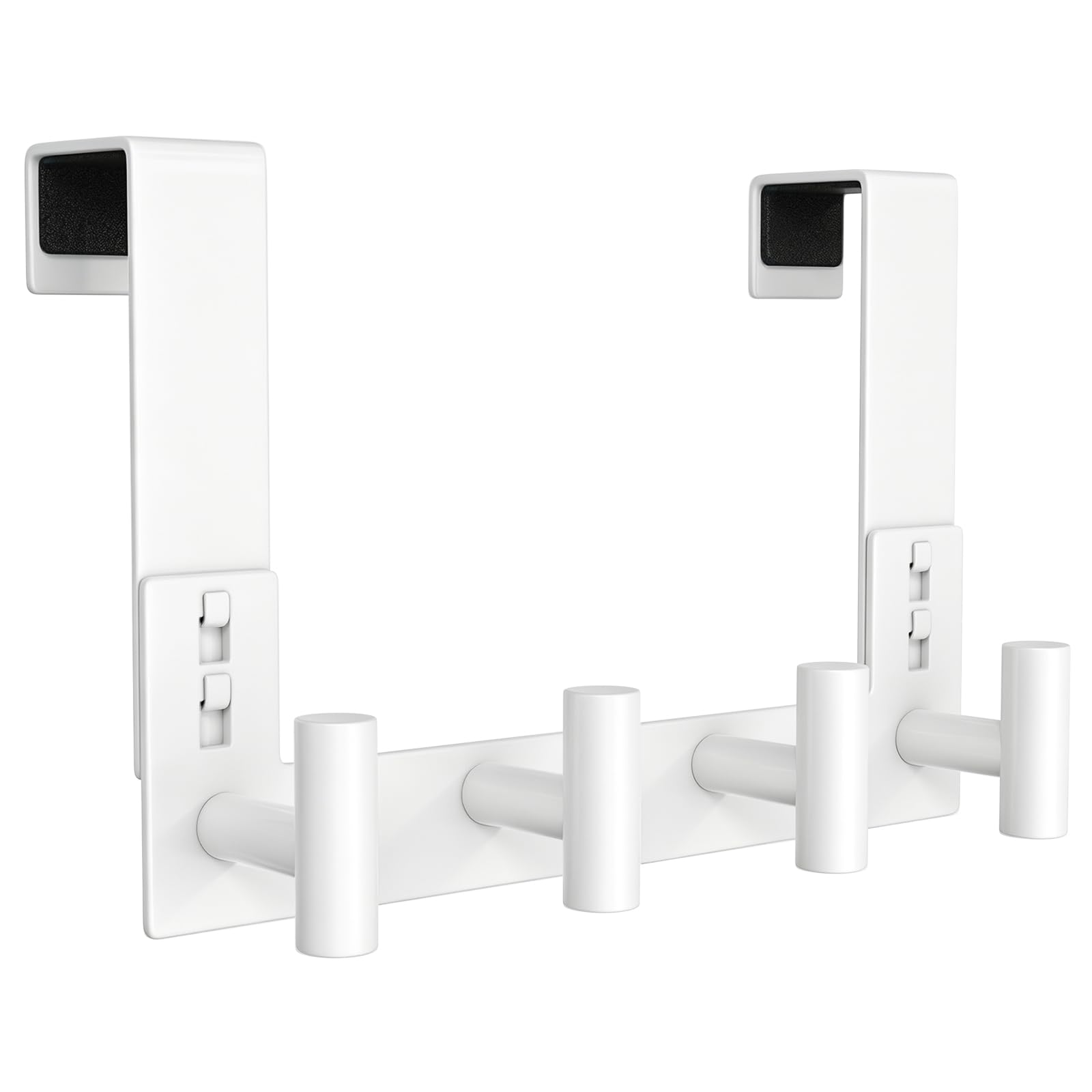 PMMASTO Door Hanger for 1-3/4 Inch Doors, White- 4 Hooks, T Shape