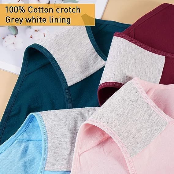 Image of Womens Underwear Cotton Hipster Panties Mid Rise Regular & Plus Size (S to 3XL) (Pack of 6) (Multicolour)
