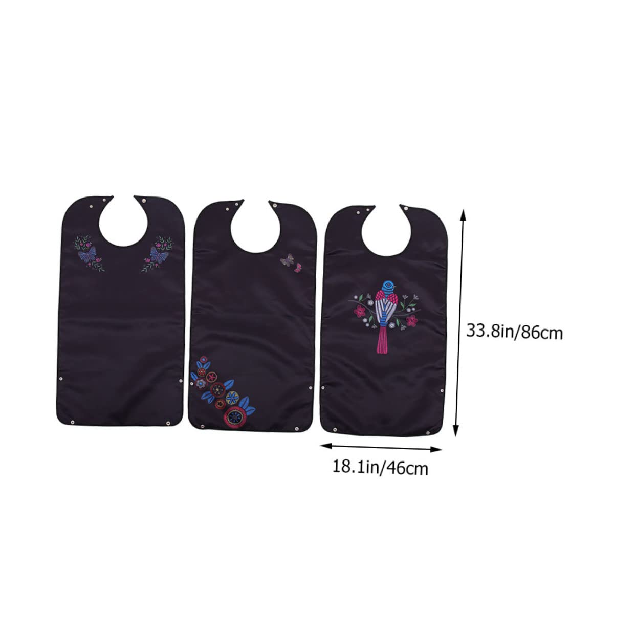3pezzi Bavaglini Impermeabili Per Anziani Bavaglini Resistenti All Protezione Abbigliamento Per Adulti Per Pranzi e Facile e Riutilizzare