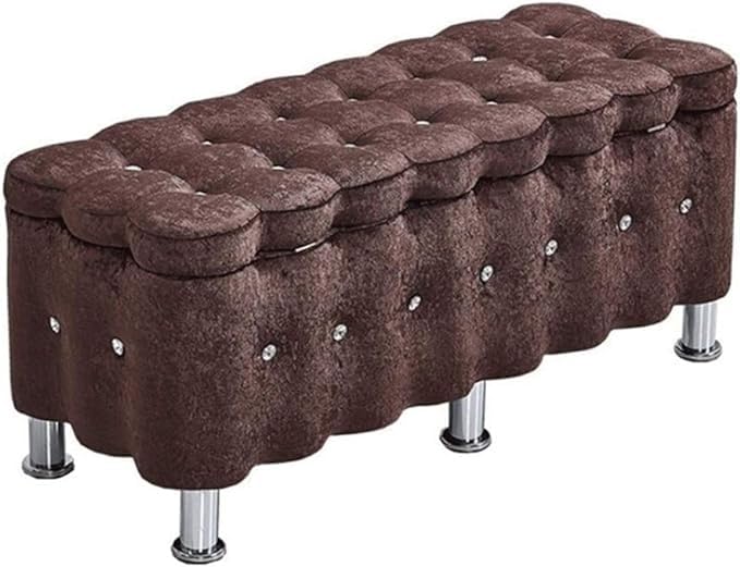 Tabouret de changement de chaussures en velours pour entrée nette