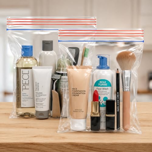 Image of Shalimar Ziplock Pouch | Ziplock /Zipper Bag | 5x8 Inches | 100 Pcs (Pack of 2 Packets x 50 Pcs) | Multi-Purpose Storage Bag | Reusable & Reclosable With Zipper | Color - Natural