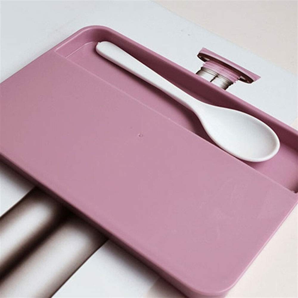 JINGYAN Boîte à bento Boîte à déjeuner isolée en Plastique pour l'école pour Enfants Bento Box Chauffée Femmes Portable Thermo Food Conteneur pour Bureau et Home Lunchbox(Pink)