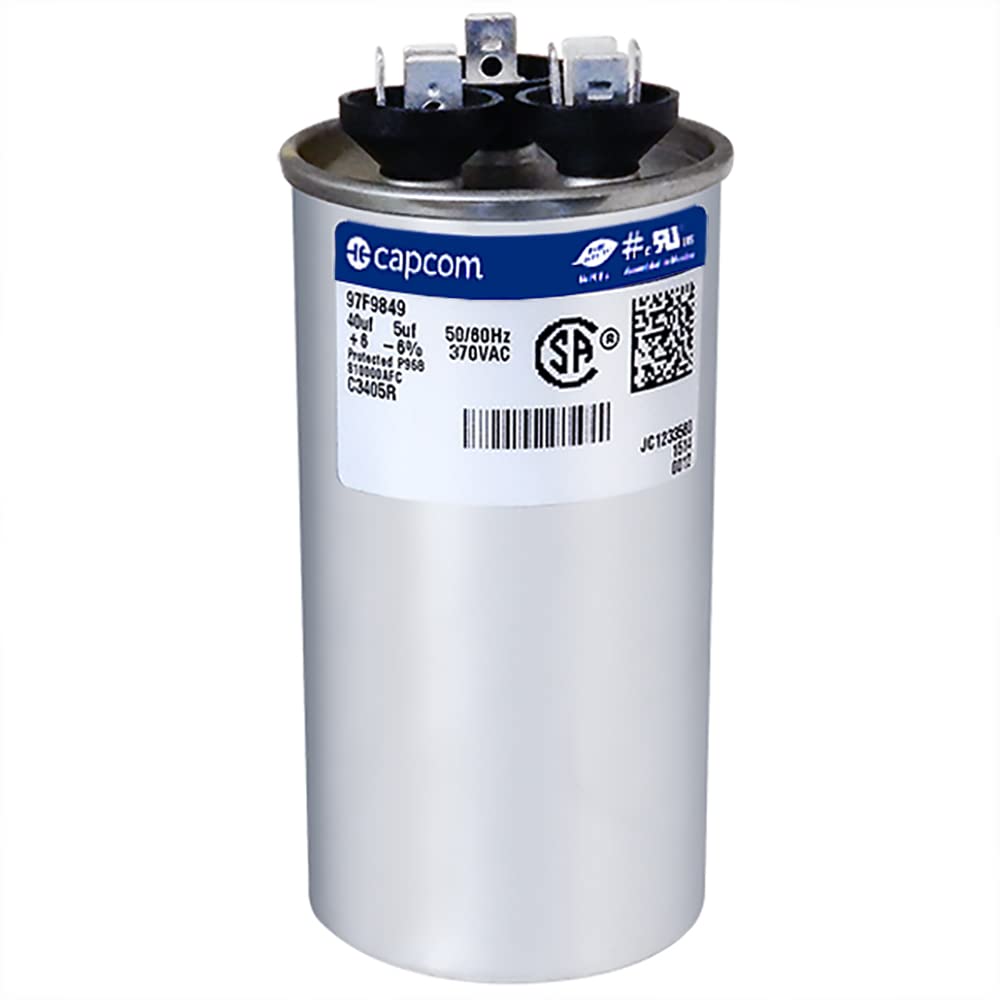 その他 ma C3405R 97F9849 Capacitor Motor Run, 40/5Uf, 6%, Case, 370V