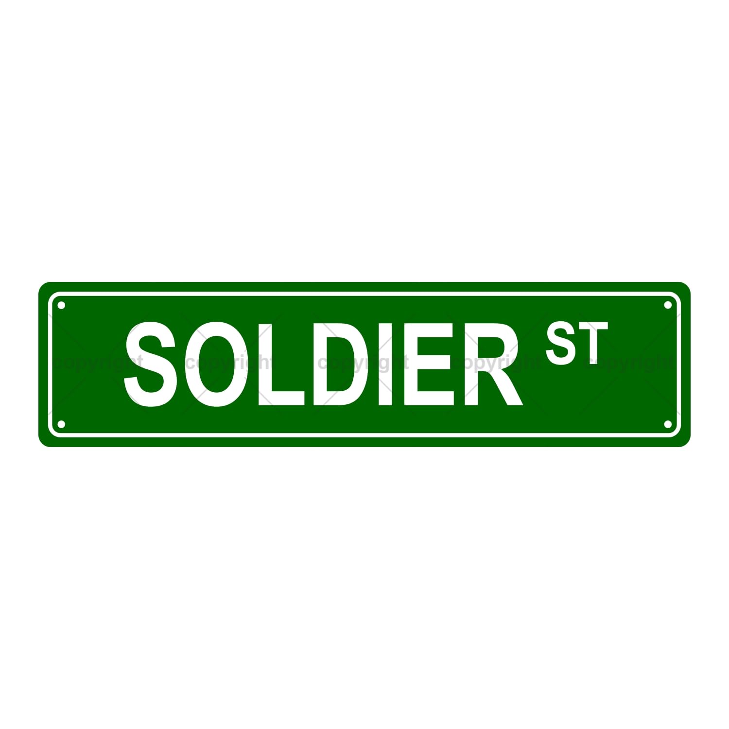 Soldier ST Occupation Metal Tin Street Sign Bar Cafe Garage Cave Home Room Wall Bathroom Farmhouse Garden Porch Patio Decor,4x16 Inch