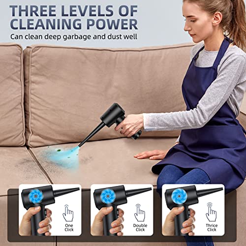 Compressed-Air-Duster-Keyboard-Cleaner Good Replace Compressed Air Can, 91000Rpm Electric Air Dusters Compressed Air Electric 7600Mah For Computer Keyboard Car Cleaning Kit #TOP6