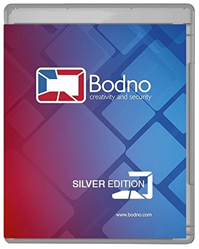 Bodno ID Card Software Program for PC & MAC - Design & Print Photo ID Cards and Gift/Loyalty Cards - Silver Edition