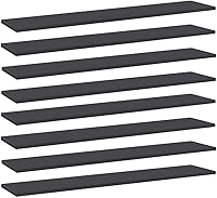 Vista 127 de 4 tableros de repuesto para estanterías, paneles de repuesto de aglomerado, unidades de almacenamiento, estantes organizadores, color gris hormigón