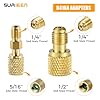 SURIEEN HVAC R410A Refrigerant Charging Hose Kit, AC Recharge Hose Kit, A/C Charging Hose with Adapters, R410A R134A R22 R502 R12 R404A Manifold Gauge Hose Kit for Air Condition Refrigeration Charging #3
