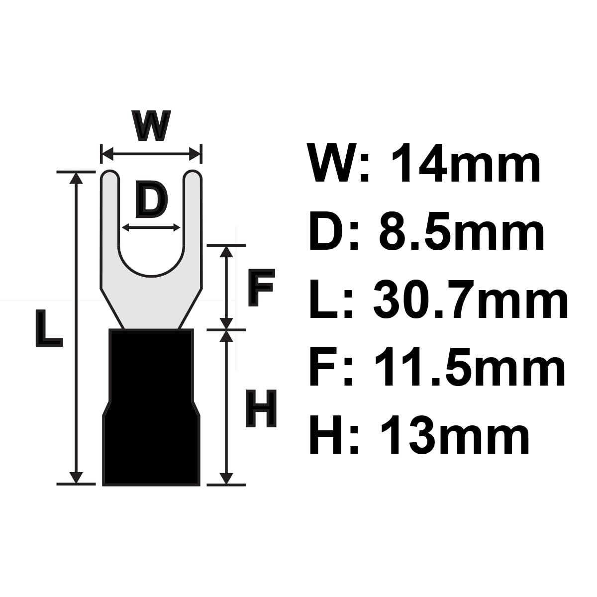 25PCS 14-12 AWG 5/16