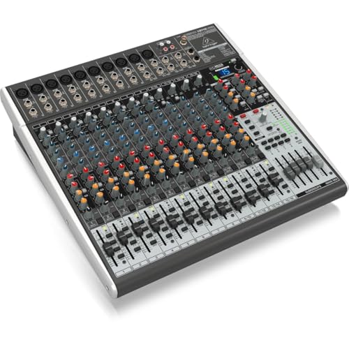 Behringer XENYX X2422USB Premium 24-Input 4/2-Bus Mixer mit XENYX Mic Preamps und Compressors, British EQ, 24-Bit Multi-FX Processor und USB/Audio Interface
