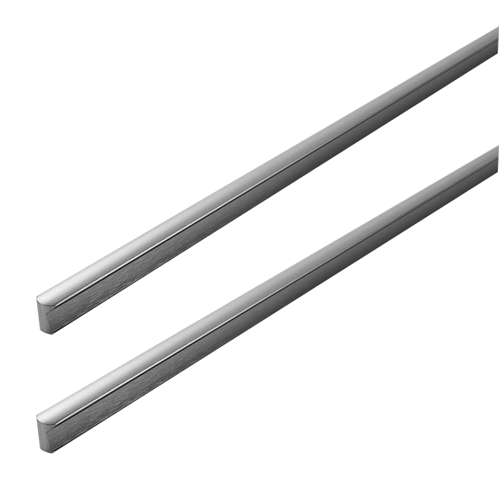 2 uchwyty meblowe ze stopu aluminium, szare gałki do szafek, gałki do szuflad, szafki kuchennej, szafy na ubrania, relingi, komoda, szafka (długość 1500 mm)