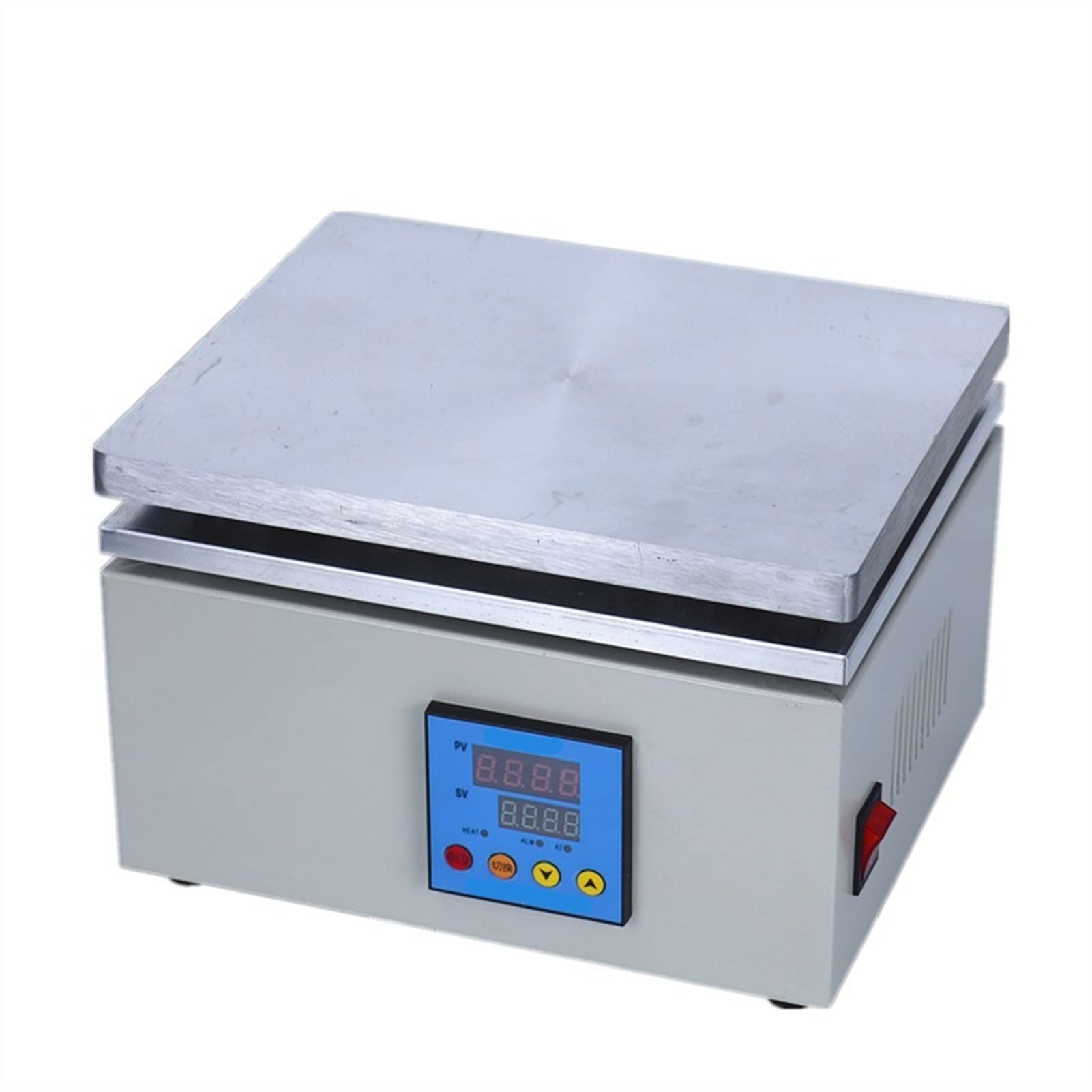Kochplatte, Labor Vorheizplattform Intelligente Digitale Anzeige Temperaturregelung Edelstahl Elektrische Heizplatte Elektrische Heizung Konstant Temperatur Heizungsplatte(200x140mm)