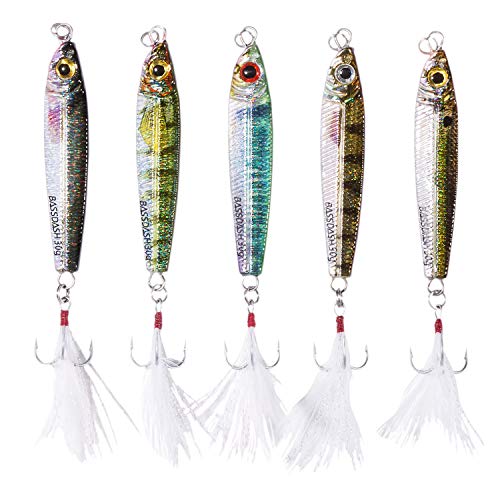 BASSDASH Gungnir Shadow Vertical Jigs Slow Jigging Lures Long Casting Jerkbaits 20/30/40/60/100/150/200 Grams, for Saltwater Freshwater Fishing