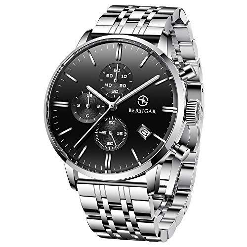 Preisvergleich Produktbild Pagani Design Business Herren Uhren Quartz Chronograph Wasserdicht Armbanduhr mit (Schwarz-1)