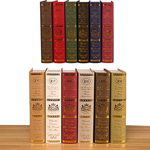 Imtrub Libri per decorare mensole, libri decorativi falsi libri vintage imitazione, decorazione per libri di scena fotografici, decorazioni per la casa rustica