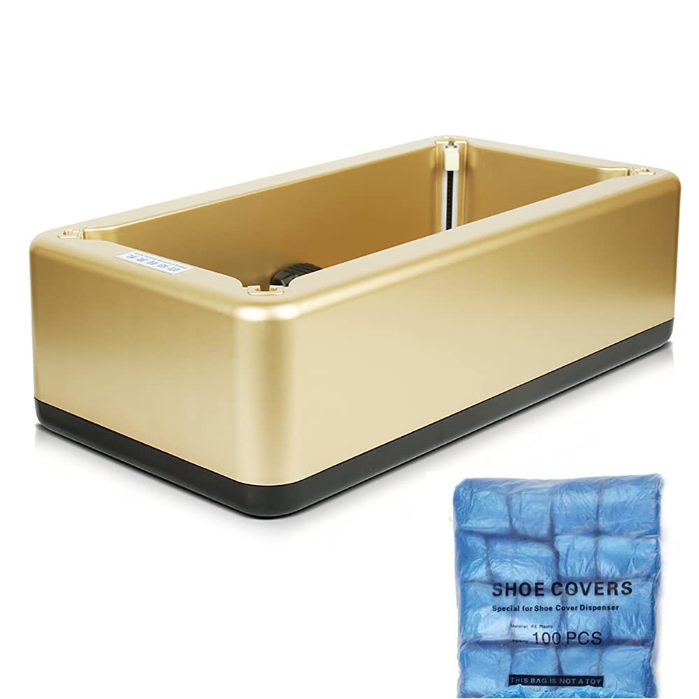 Automatic Shoe Cover Dispenser Shoe Covers Machine with 100pcs T Buckle Shoe Covers Shoe Cover for Home, Office, Supermarket, Factory, Lab (Gold) (B098JM8W2H) Amazon Price History, Amazon Price Tracker