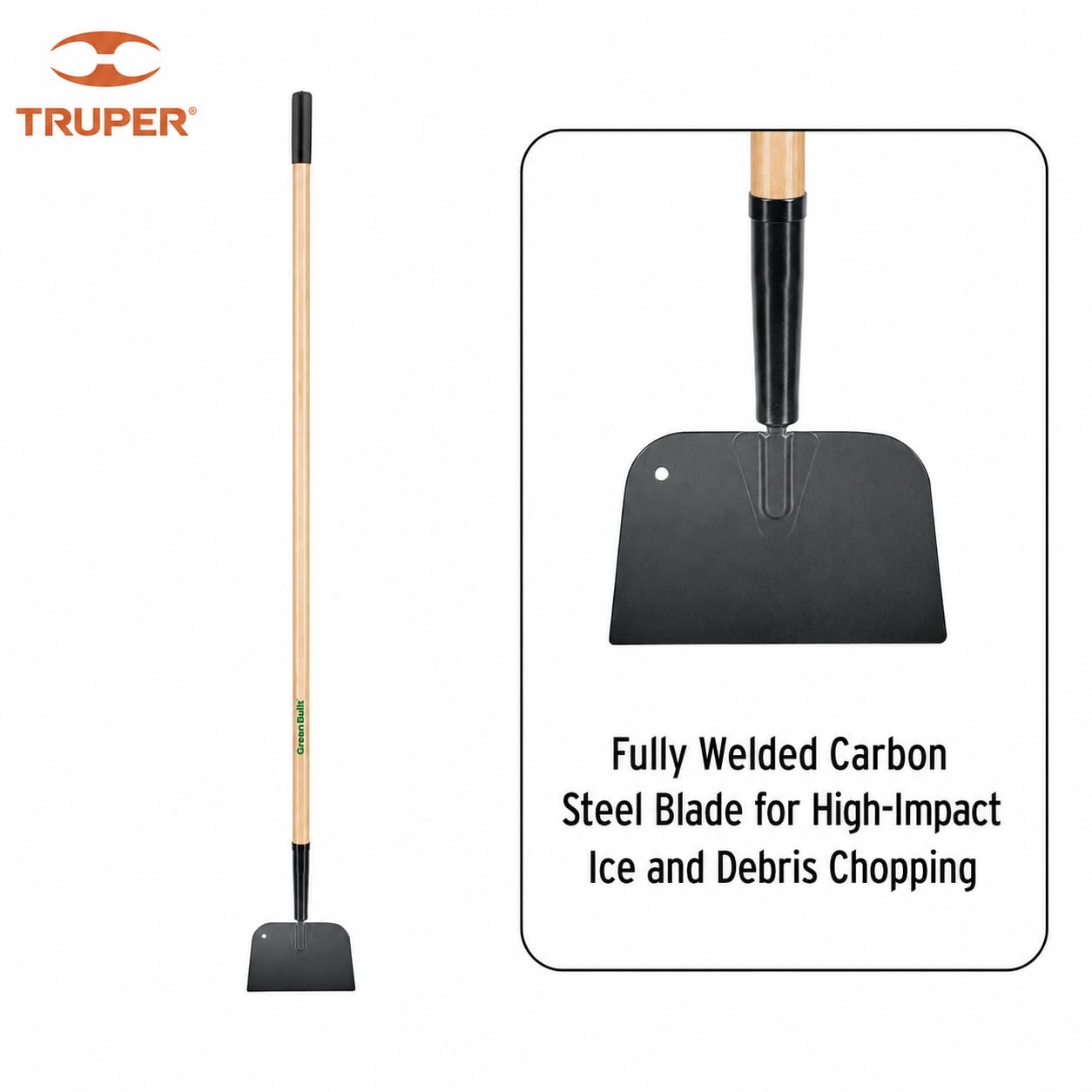 Truper 30022 Tru rígida 54 inch soldado rascador de hormigón, 61/4inch por 4 3/4inch cabeza, madera de fresno)