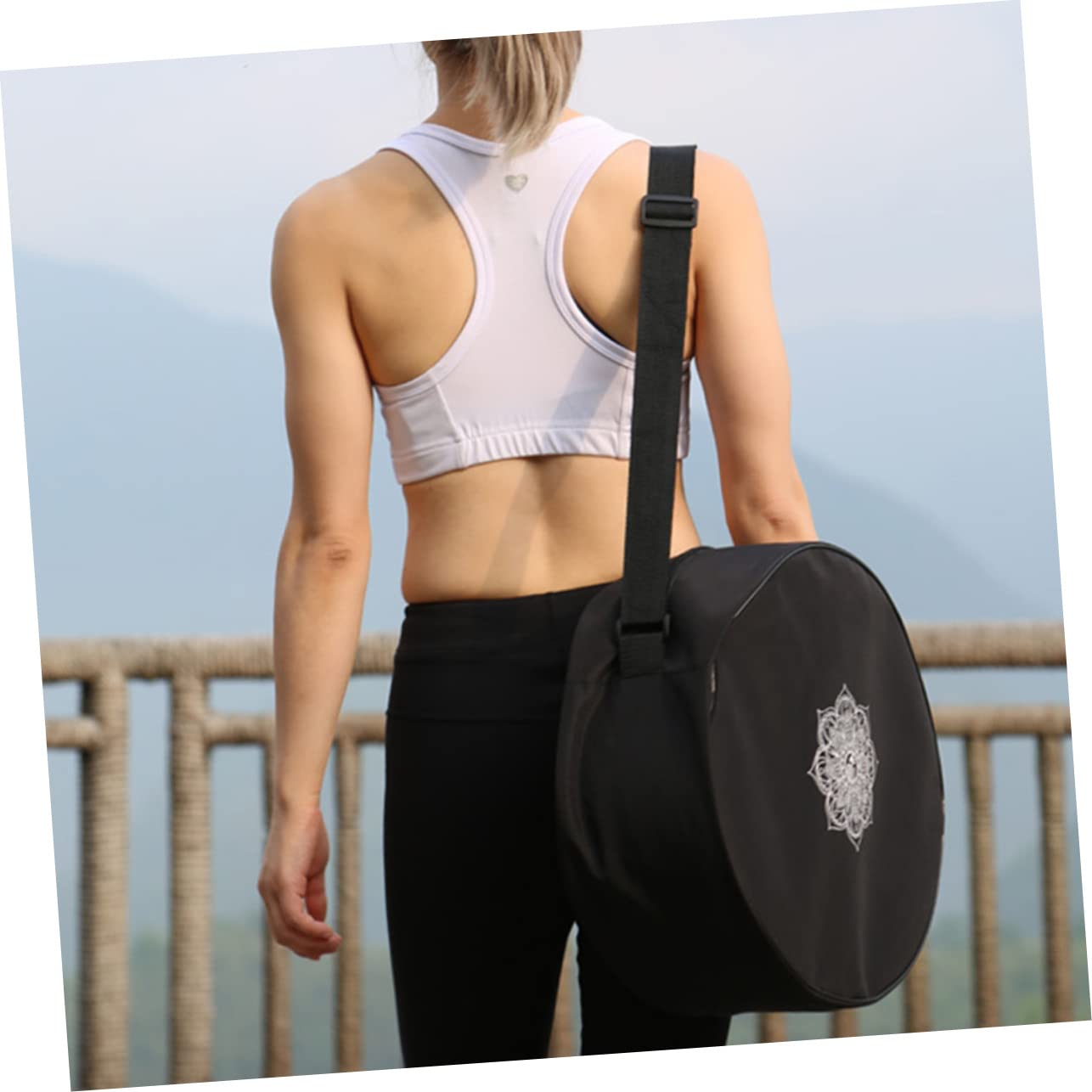 Happyyami 2stücke Yoga Aufbewahrungstasche Große Kapazität Sportzubehör Yoga Block Tasche Rückroller Organisator Tragegurt Für Yogazubehör