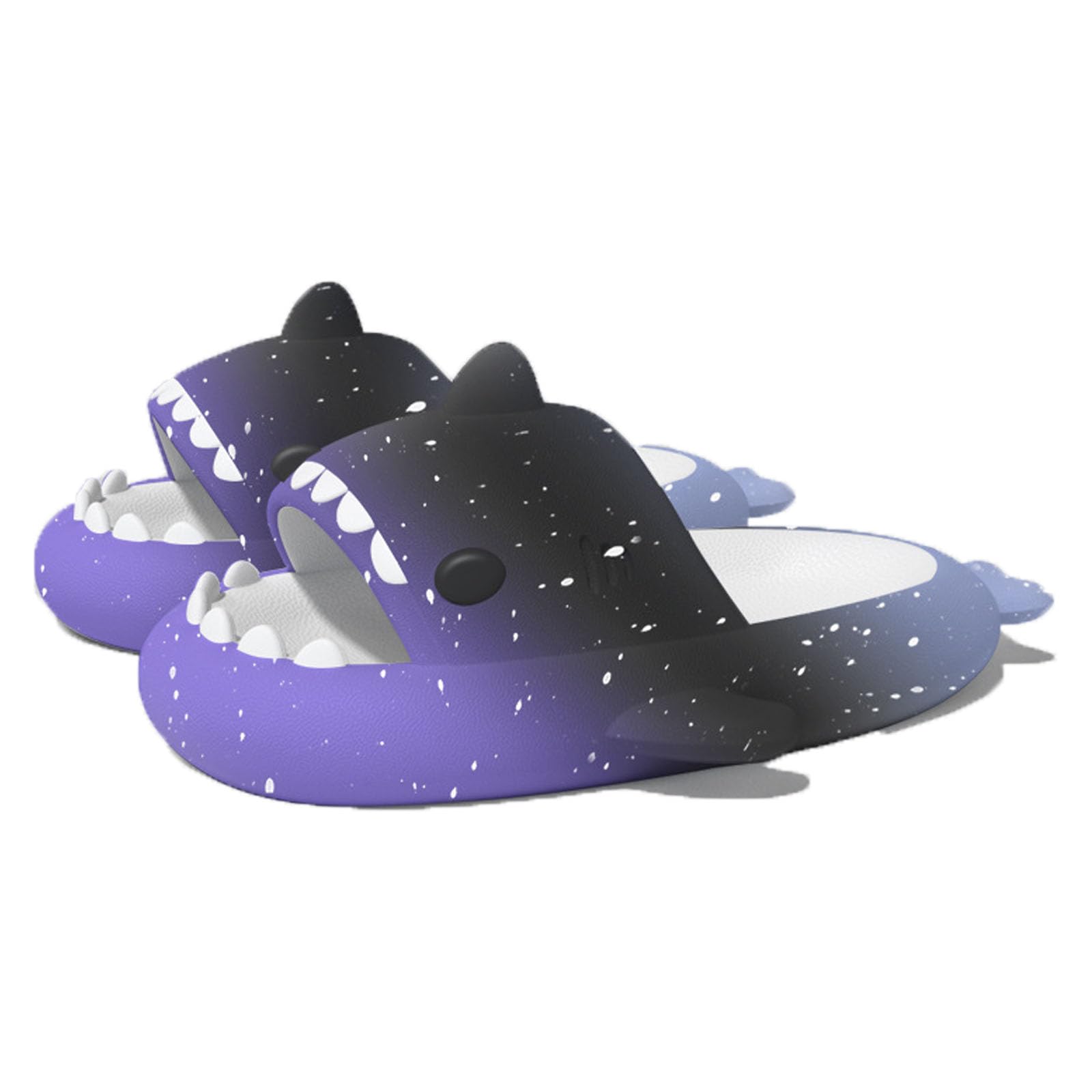 Zureto Shark Slides Slippers, Novelty Cloud Shark Slippers, Anti-Slip Quick Drying Shark Sliders, EVA Starlight Shark