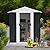 Patiometh Outdoor Sheds 5FT x 3FT Outdoor Storage, Metal Anti-Corrosion Utility Tool House with Lockable Door & Shutter Vents?Outdoor Waterproof Garden Tool Metal Storage Sheds ?Grey?