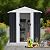 Patiometh Outdoor Sheds 5FT x 3FT Outdoor Storage, Metal Anti-Corrosion Utility Tool House with Lockable Door & Shutter Vents?Outdoor Waterproof Garden Tool Metal Storage Sheds ?Grey?